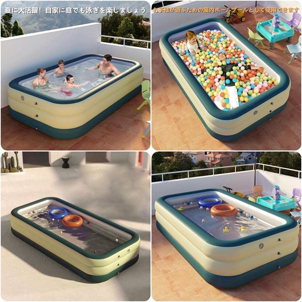 Shilanmei プール ビニールプール 大型 家庭用 自動膨張 エア